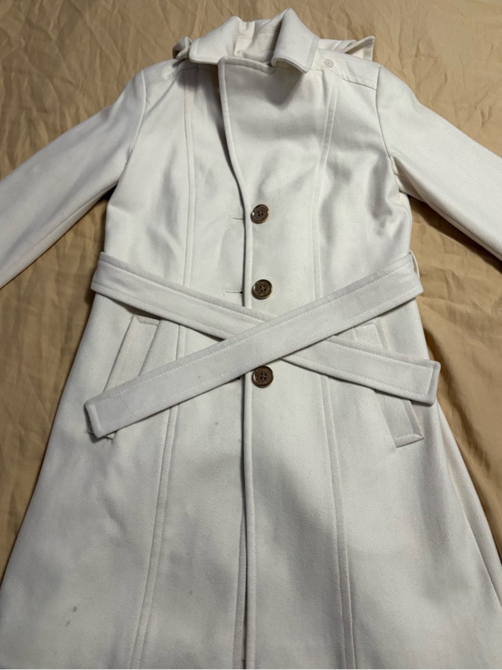 Michael Kors Trench Coat in Ivory